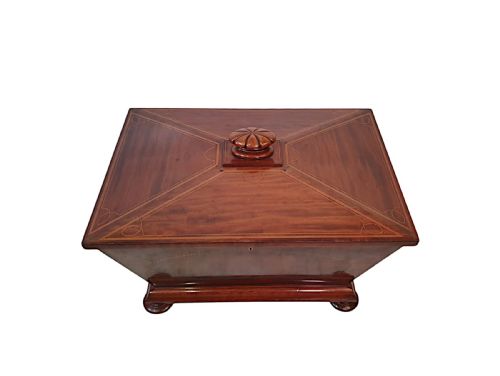 A VERY FINE LATE 19TH CENTURY INLAID CELLARETTE BY FREEMANS OF NORWICH - ADDITIONAL PHOTO 3
