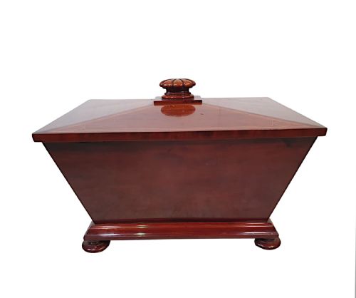 A VERY FINE LATE 19TH CENTURY INLAID CELLARETTE BY FREEMANS OF NORWICH - ADDITIONAL PHOTO 4