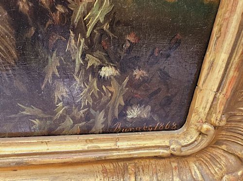 A FABULOUS 19TH CENTURY OIL ON CANVAS PAINTING - ADDITIONAL PHOTO 1