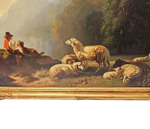 A FABULOUS 19TH CENTURY OIL ON CANVAS PAINTING - ADDITIONAL PHOTO 4