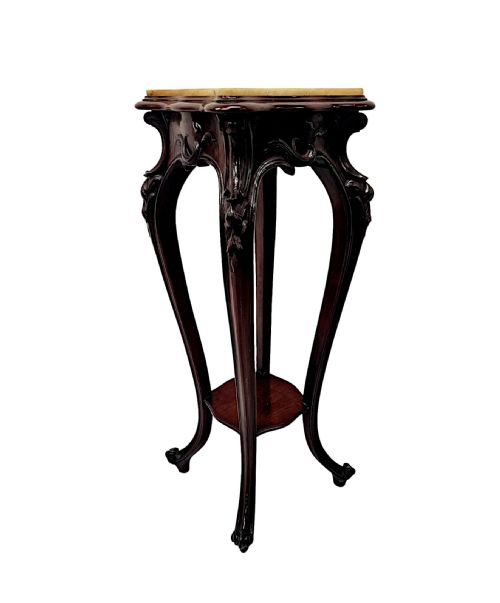 A STUNNING PAIR OF 19TH CENTURY ALABASTER TOP PLANT OR BUST STANDS - ADDITIONAL PHOTO 2