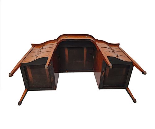 A FINE EDWARDIAN INLAID SERPENTINE SIDEBOARD - ADDITIONAL PHOTO 8