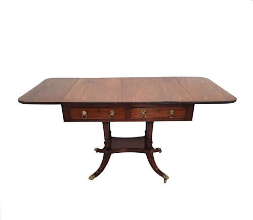 A VERY RARE AND FINE IRISH GEORGIAN SOFA TABLE STAMPED GILLINGTON OF DUBLIN - ADDITIONAL PHOTO 3