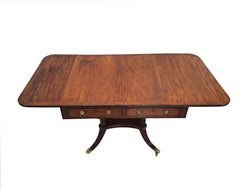 A VERY RARE AND FINE IRISH GEORGIAN SOFA TABLE STAMPED GILLINGTON OF DUBLIN - ADDITIONAL PHOTO 4