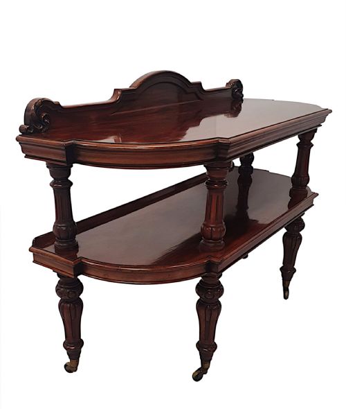 A VERY FINE 19TH CENTURY SIDE OR SERVING TABLE IN THE MANNER OF GILLOWS OF LANCASTER AND LONDON - ADDITIONAL PHOTO 1