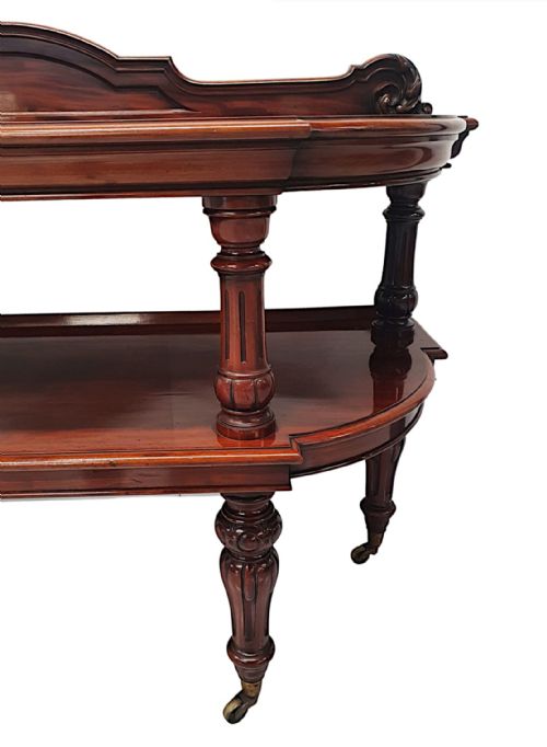 A VERY FINE 19TH CENTURY SIDE OR SERVING TABLE IN THE MANNER OF GILLOWS OF LANCASTER AND LONDON - ADDITIONAL PHOTO 4