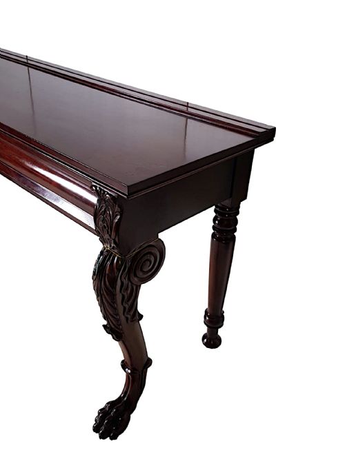 A VERY FINE IRISH 19TH CENTURY CONSOLE OR SERVING TABLE - ADDITIONAL PHOTO 4