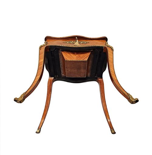 A VERY FINE 19TH CENTURY ORMOLU MOUNTED SIDE TABLE OR LADIES WORK BOX - ADDITIONAL PHOTO 9