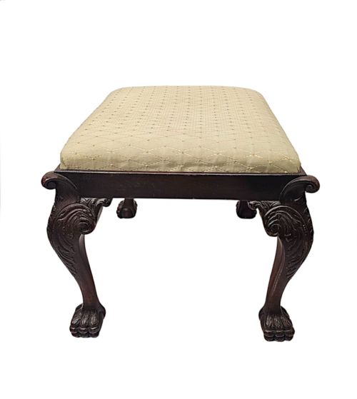 A FABULOUS EARLY 20TH CENTURY STOOL IN THE GEORGIAN IRISH STYLE - ADDITIONAL PHOTO 2
