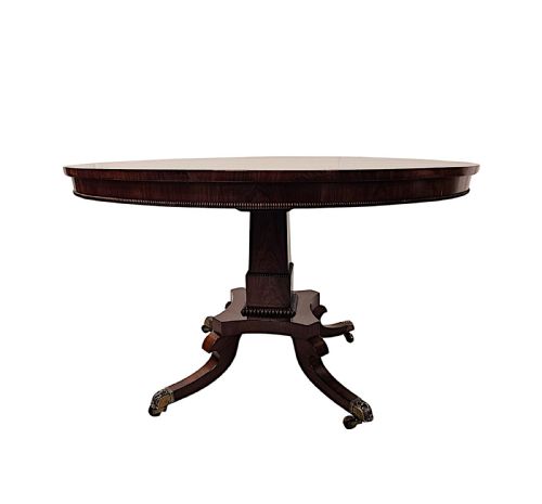 A STUNNING EARLY 19TH CENTURY REGENCY FLIP TOP CENTRE OR DINING TABLE - ADDITIONAL PHOTO 3