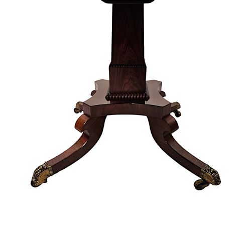 A STUNNING EARLY 19TH CENTURY REGENCY FLIP TOP CENTRE OR DINING TABLE - ADDITIONAL PHOTO 5