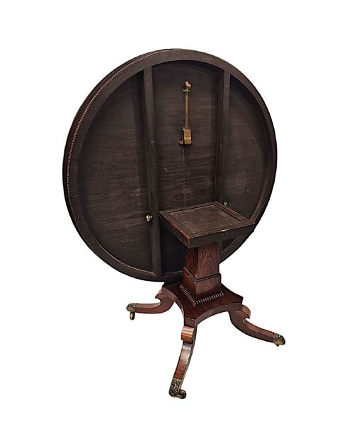 A STUNNING EARLY 19TH CENTURY REGENCY FLIP TOP CENTRE OR DINING TABLE - ADDITIONAL PHOTO 8