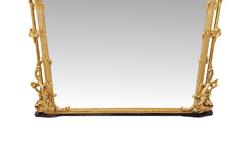 A VERY RARE LARGE SIZE 19TH CENTURY CASTLE OR COUNTRY HOUSE OVERMANTEL MIRROR - ADDITIONAL PHOTO 9
