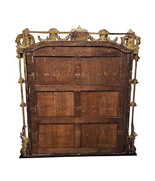 A VERY RARE LARGE SIZE 19TH CENTURY CASTLE OR COUNTRY HOUSE OVERMANTEL MIRROR - ADDITIONAL PHOTO 10