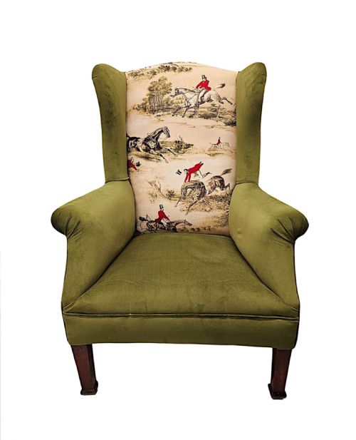 A VERY FINE EDWARDIAN WINGBACK ARMCHAIR - ADDITIONAL PHOTO 1