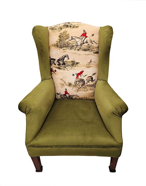 A VERY FINE EDWARDIAN WINGBACK ARMCHAIR - ADDITIONAL PHOTO 2