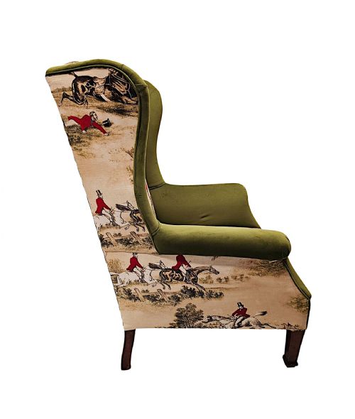 A VERY FINE EDWARDIAN WINGBACK ARMCHAIR - ADDITIONAL PHOTO 3