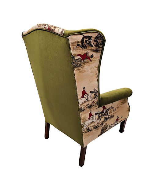 A VERY FINE EDWARDIAN WINGBACK ARMCHAIR - ADDITIONAL PHOTO 4