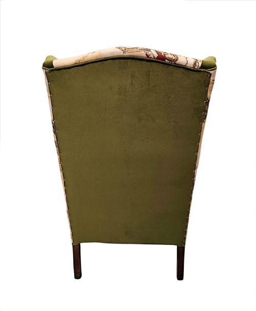 A VERY FINE EDWARDIAN WINGBACK ARMCHAIR - ADDITIONAL PHOTO 5