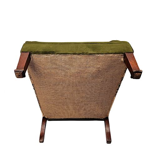 A VERY FINE EDWARDIAN WINGBACK ARMCHAIR - ADDITIONAL PHOTO 7