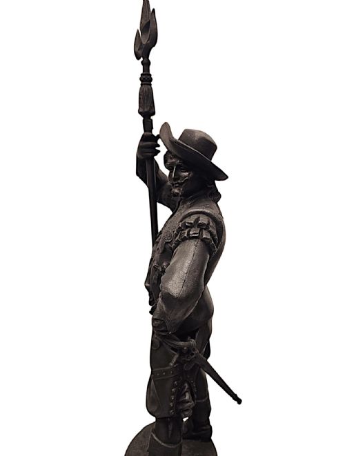 A RARE PAIR OF 19TH CENTURY SPELTER FIGURAL CAVALIER SCULPTURES - ADDITIONAL PHOTO 6