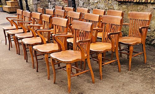 A VERY RARE AND FINE SET OF EIGHTEEN 1930'S CAPTAINS OR DINING ARMCHAIRS - ADDITIONAL PHOTO 1
