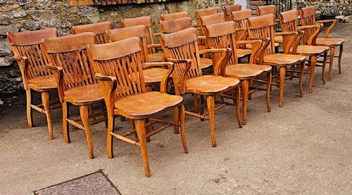 A VERY RARE AND FINE SET OF EIGHTEEN 1930'S CAPTAINS OR DINING ARMCHAIRS - ADDITIONAL PHOTO 2