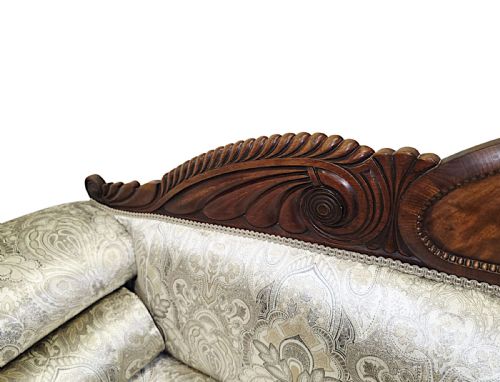 A VERY FINE EARLY 19TH CENTURY IRISH WILLIAM IV DOUBLE ENDED SOFA - ADDITIONAL PHOTO 4