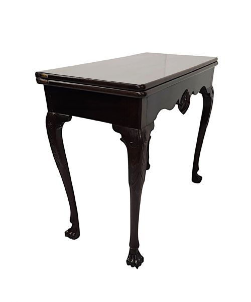 A VERY RARE EARLY 19TH CENTURY IRISH TURN OVER LEAF GAMES TABLE - ADDITIONAL PHOTO 1