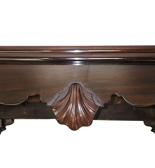 A VERY RARE EARLY 19TH CENTURY IRISH TURN OVER LEAF GAMES TABLE - ADDITIONAL PHOTO 5