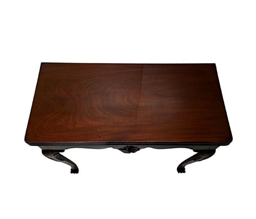 A VERY RARE EARLY 19TH CENTURY IRISH TURN OVER LEAF GAMES TABLE - ADDITIONAL PHOTO 6