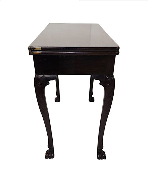 A VERY RARE EARLY 19TH CENTURY IRISH TURN OVER LEAF GAMES TABLE - ADDITIONAL PHOTO 8