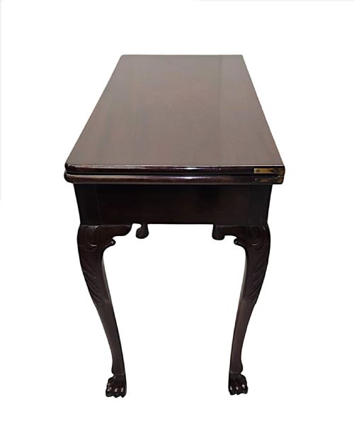 A VERY RARE EARLY 19TH CENTURY IRISH TURN OVER LEAF GAMES TABLE - ADDITIONAL PHOTO 9