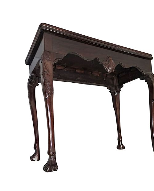 A VERY RARE EARLY 19TH CENTURY IRISH TURN OVER LEAF GAMES TABLE - ADDITIONAL PHOTO 14
