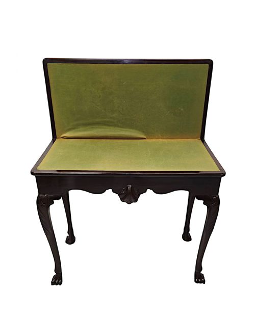 A VERY RARE EARLY 19TH CENTURY IRISH TURN OVER LEAF GAMES TABLE - ADDITIONAL PHOTO 19