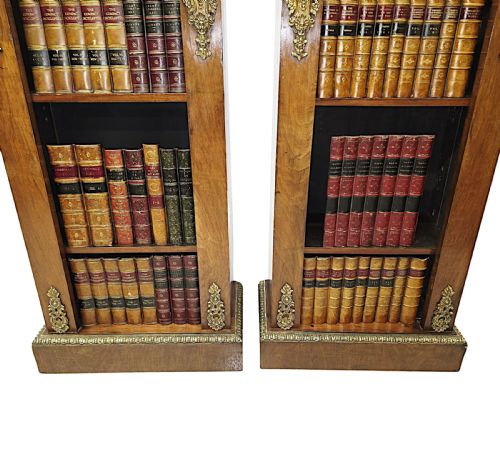 A VERY RARE PAIR OF 19TH CENTURY BOOKCASES WITH ORMOLU MOUNTS - ADDITIONAL PHOTO 6