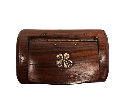 A FABULOUS 19TH CENTURY SILVER MOUNTED GADGET WALKING CANE WITH SNUFF BOX HANDLE AND FOUR LEAF CLOVER MOTIF - ADDITIONAL PHOTO 1