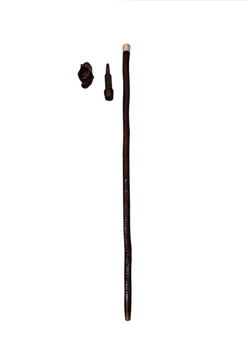 A FABULOUS 19TH CENTURY SILVER MOUNTED GADGET WALKING CANE WITH SNUFF BOX HANDLE AND FOUR LEAF CLOVER MOTIF - ADDITIONAL PHOTO 6