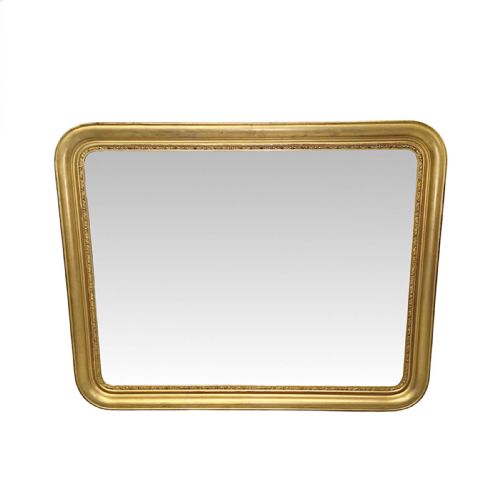 A VERY RARE PAIR OF 19TH CENTURY ELEGANTLY SIMPLE GILTWOOD MIRRORS - ADDITIONAL PHOTO 1