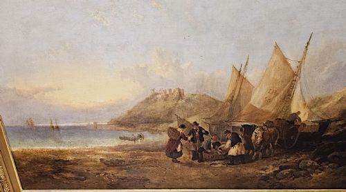 A VERY FINE MASSIVE 18TH CENTURY GILTWOOD FRAMED COUNTRY HOUSE OIL ON CANVAS PAINTING ATTRIBUTED TO GEORGE MORLAND 1763 1804 - ADDITIONAL PHOTO 2