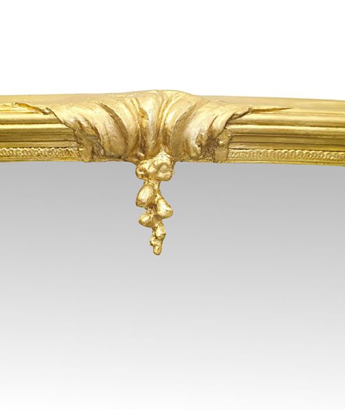A FABULOUS LARGE 19TH CENTURY ARCHTOP GILTWOOD OVERMANTEL MIRROR - ADDITIONAL PHOTO 2