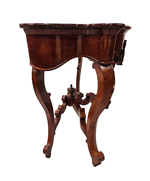 A VERY RARE PAIR OF 19TH CENTURY MARBLE TOP CONSOLE TABLES - ADDITIONAL PHOTO 9