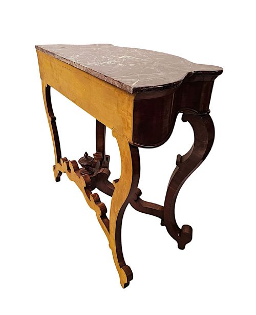 A VERY RARE PAIR OF 19TH CENTURY MARBLE TOP CONSOLE TABLES - ADDITIONAL PHOTO 10