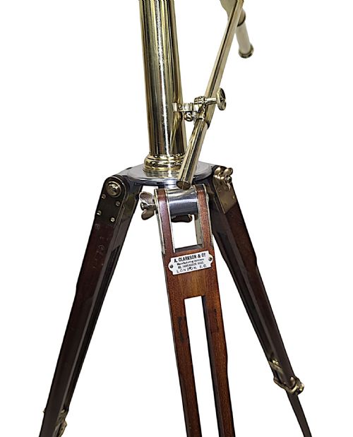 A FABULOUS EARLY 20TH CENTURY BRASS TELESCOPE BY CLARKSON LONDON - ADDITIONAL PHOTO 6