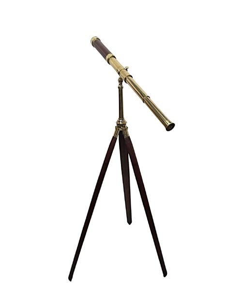 A STUNNING 19TH CENTURY POLISHED BRASS FOUR DRAW TELESCOPE WITH ORIGINAL TRIPOD BY GARDNER OF GLASGOW - ADDITIONAL PHOTO 6