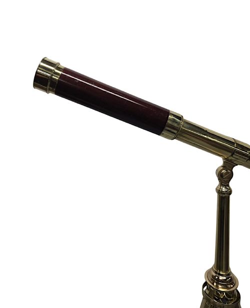 A STUNNING 19TH CENTURY POLISHED BRASS FOUR DRAW TELESCOPE WITH ORIGINAL TRIPOD BY GARDNER OF GLASGOW - ADDITIONAL PHOTO 8