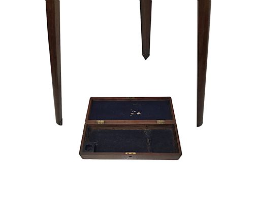 A STUNNING 19TH CENTURY POLISHED BRASS FOUR DRAW TELESCOPE WITH ORIGINAL TRIPOD BY GARDNER OF GLASGOW - ADDITIONAL PHOTO 11