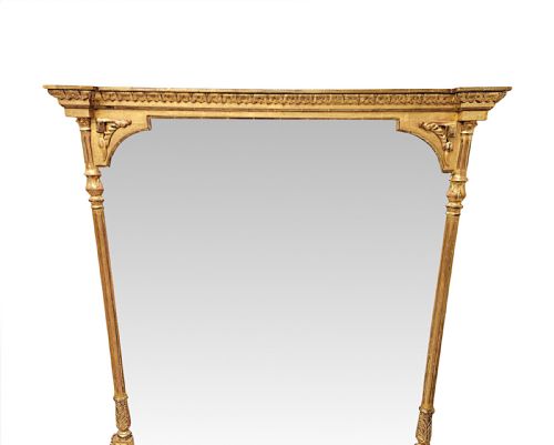 A STUNNING LARGE SIZE 19TH CENTURY GILTWOOD OVERMANTEL MIRROR - ADDITIONAL PHOTO 2