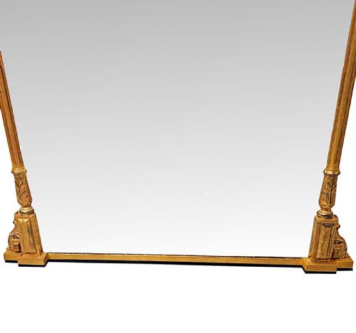 A STUNNING LARGE SIZE 19TH CENTURY GILTWOOD OVERMANTEL MIRROR - ADDITIONAL PHOTO 5