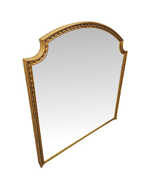 A FABULOUS ELEGANTLY SIMPLE LARGE 19TH CENTURY GILTWOOD OVERMANTEL MIRROR - ADDITIONAL PHOTO 1